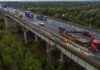 New View of Thelwall Viaduct: M6 Drone Footage of Lorry Crash Site news-04102024-121512