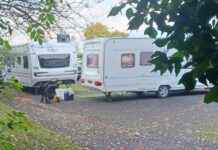 Police called to remove unauthorised traveller caravan camp in town news-08112024-161016